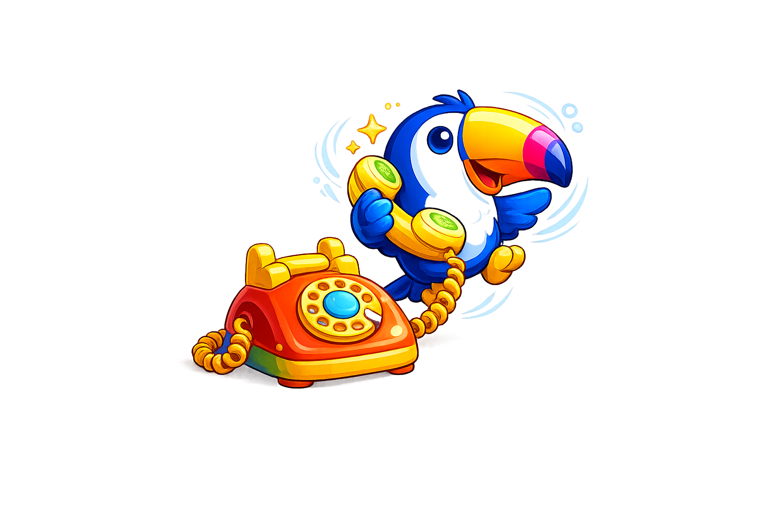 juvela Tukan am Telefon